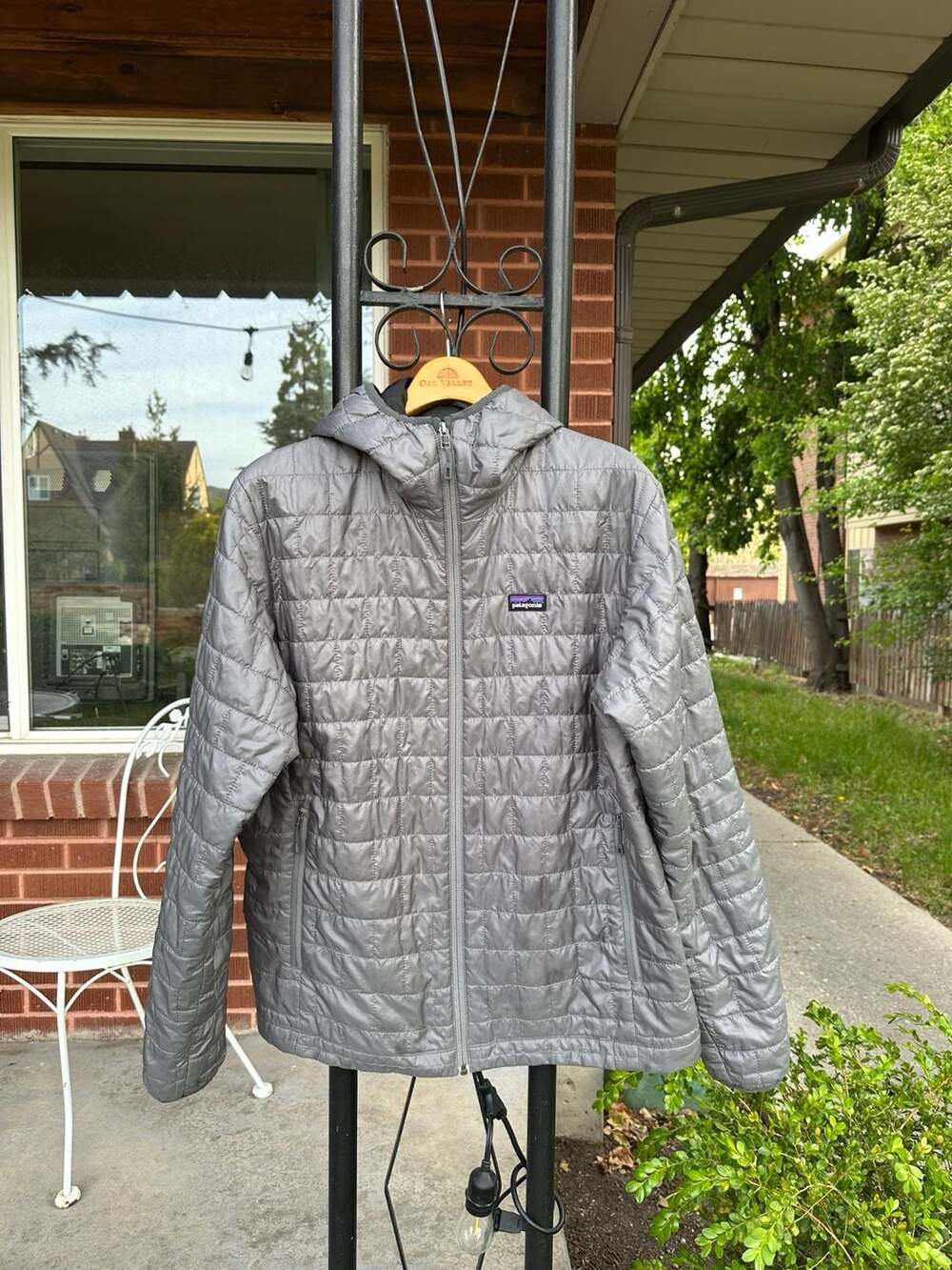 Patagonia Men's Nano Puff Hoody Jacket in Forge Grey